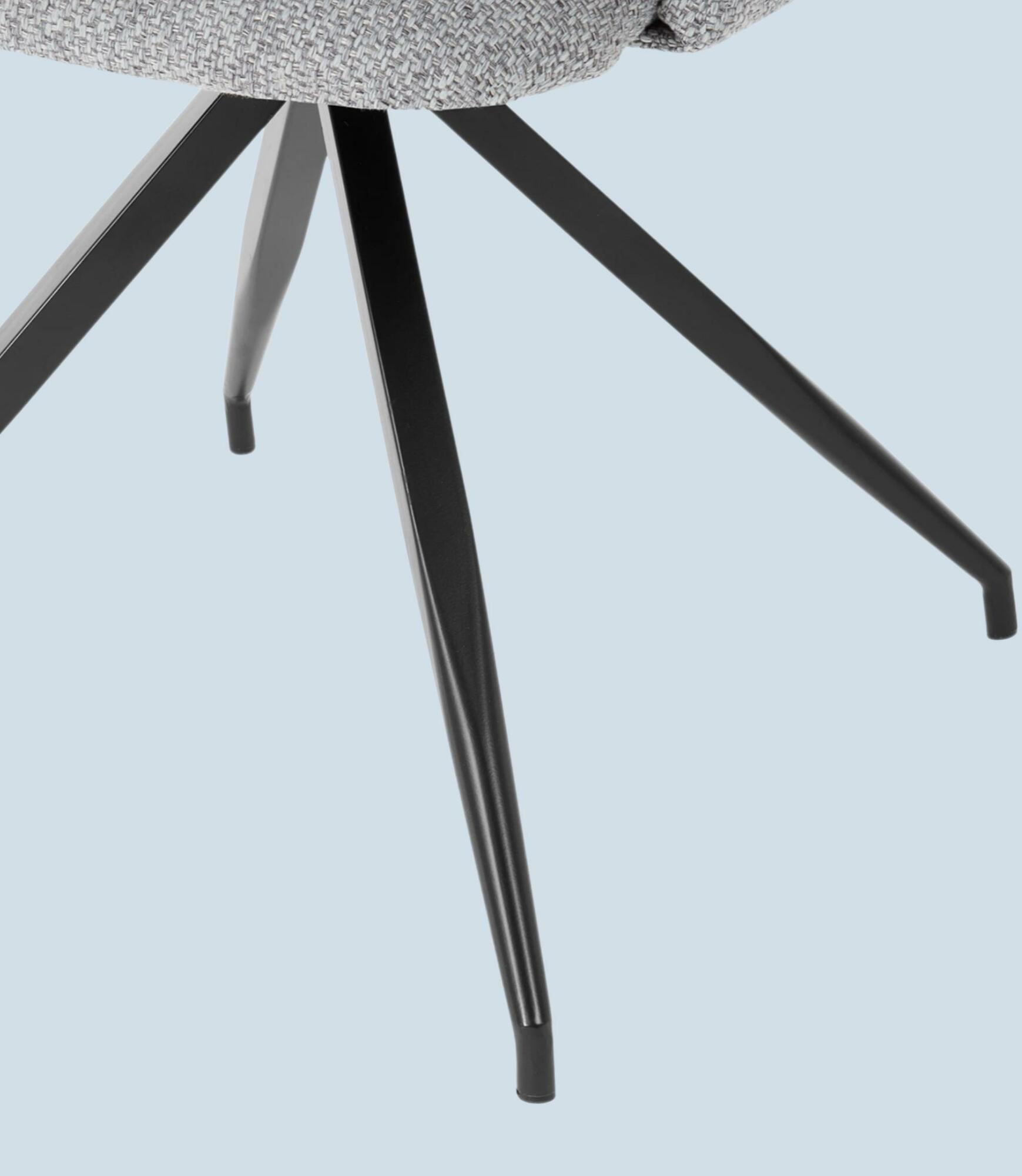 Armchair with back cutout and steel frame Grey 6