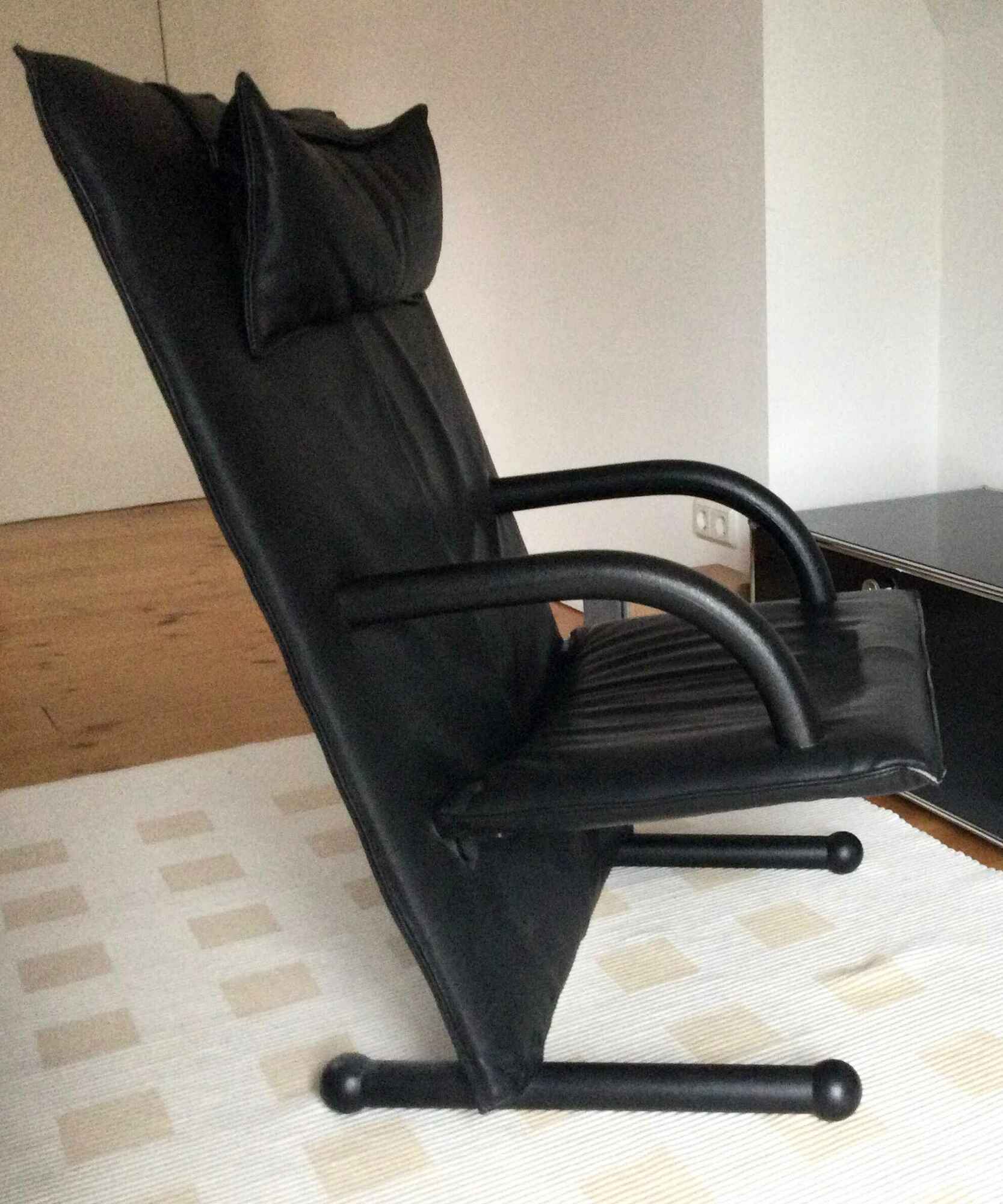 2x Ledersessel von Burkhard Vogtherr für Arflex 7