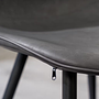 2x Chair Faux Leather Iron Olive Green 4