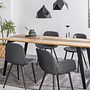 2x Chair Faux Leather Iron Anthracite 2