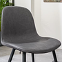 2x Chair Faux Leather Iron Anthracite 3