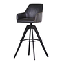Bar stool Faux leather Wood Black 0