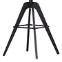 Bar stool Faux leather Wood Black 1
