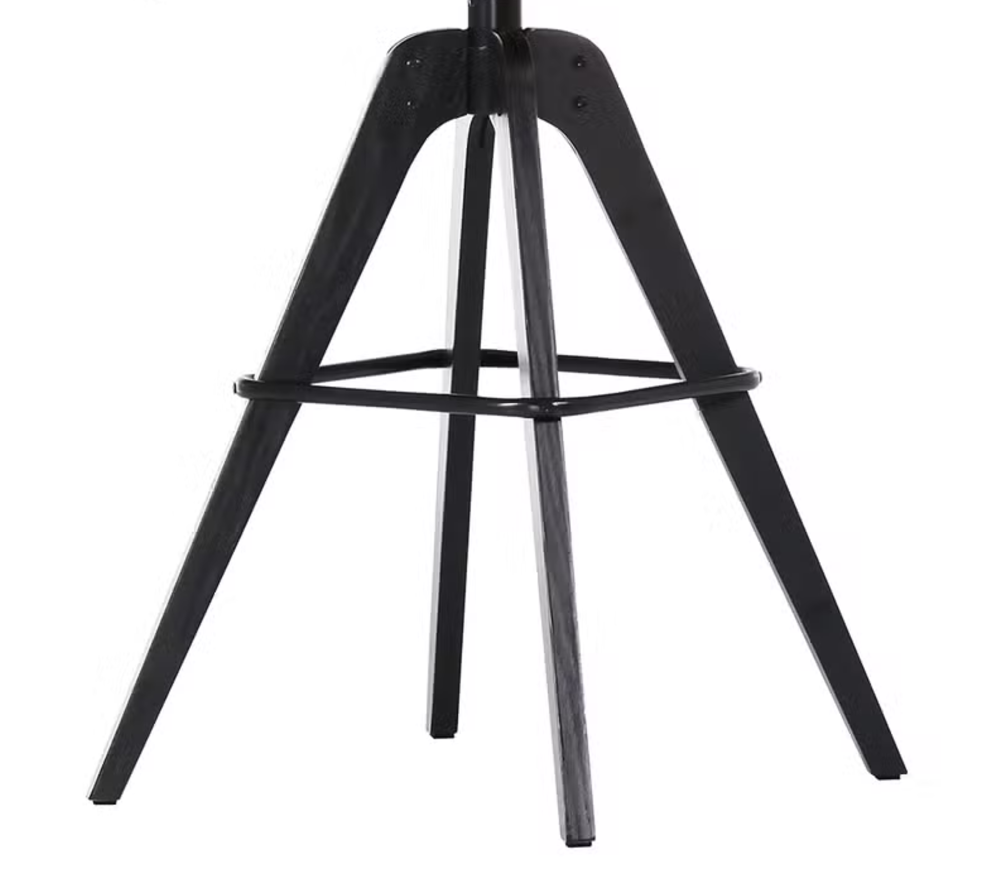 Bar stool Faux leather Wood Black 1