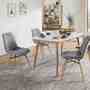 2x Upholstered chair with diamond quilting Grey 7