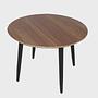 Hubert Couchtisch Walnut Ø 60cm 3
