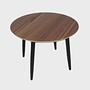 Hubert Couchtisch Walnut Ø 60cm 3