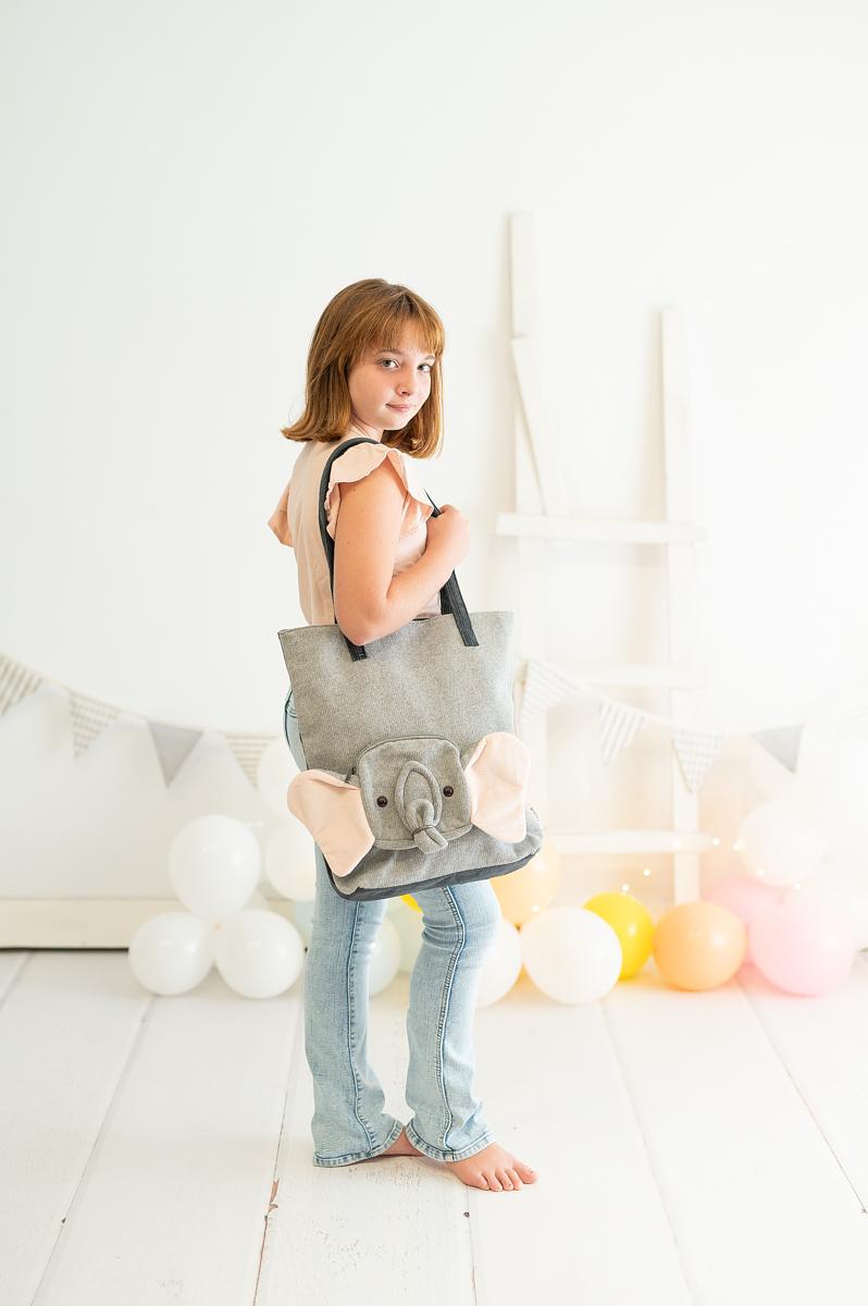 Elephant Bag Cotton Grey 8