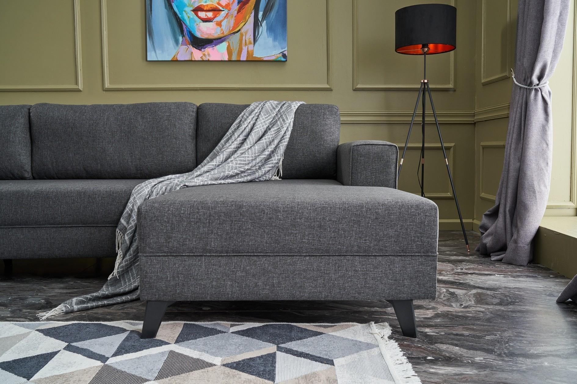 Efsun Sofa bed 4-seater anthracite 4