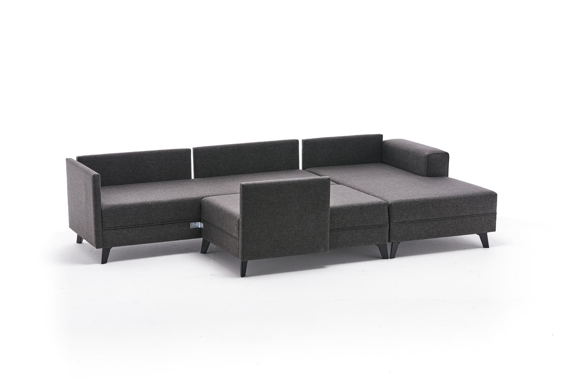 Efsun Sofa bed 4-seater anthracite 6