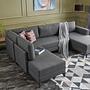 Efsun Sofa bed 4-seater anthracite 1