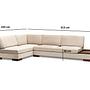 Tulip corner sofa Left Beige 8