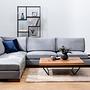 Tulip Corner Sofa Left Dark Grey 0