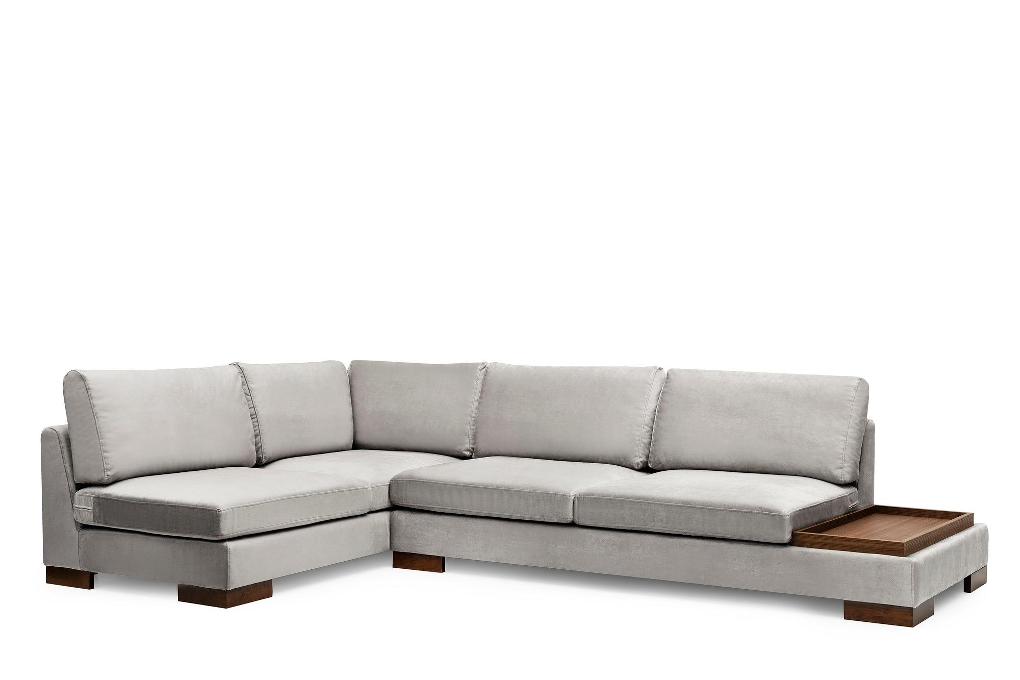 Tulip corner sofa left light grey 7