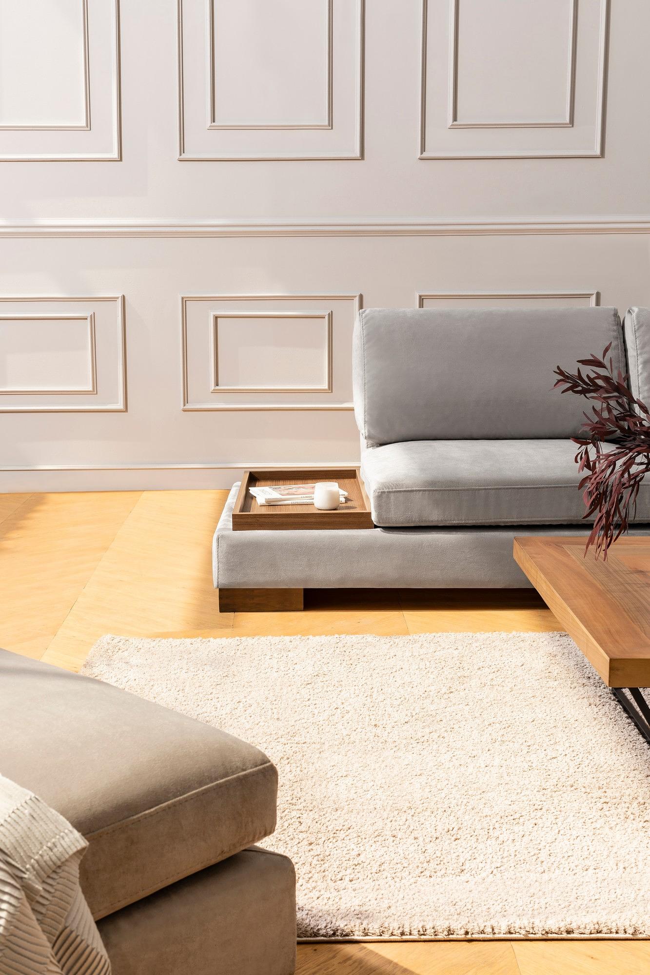 Tulip Corner Sofa Right Light Grey 4
