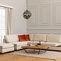 Tulip corner sofa left with ottoman beige 0