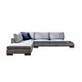 Tulip Corner Sofa Left with Ottoman Dark Grey 5