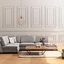 Tulip Corner Sofa Left with Footstool Light Grey 1