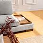 Tulip Corner Sofa Left with Footstool Light Grey 2
