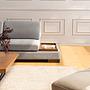 Tulip Corner Sofa Left with Footstool Light Grey 3