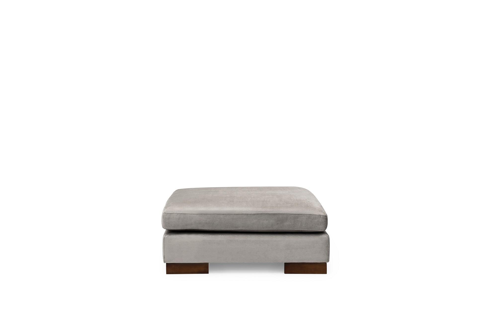 Tulip Corner Sofa Left with Footstool Light Grey 9