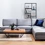 Tulip Corner Sofa Right with Ottoman Dark Grey 0
