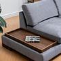 Tulip Corner Sofa Right with Ottoman Dark Grey 3