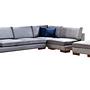 Tulip Corner Sofa Right with Ottoman Dark Grey 6
