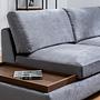 Tulip Corner Sofa Right with Ottoman Dark Grey 2