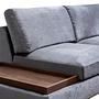 Tulip Corner Sofa Right with Ottoman Dark Grey 8