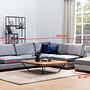 Tulip Corner Sofa Right with Ottoman Dark Grey 9
