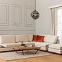 Tulip Corner Sofa Right with Ottoman Beige 0