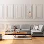 Tulip Corner Sofa Right with Footstool Light Grey 9