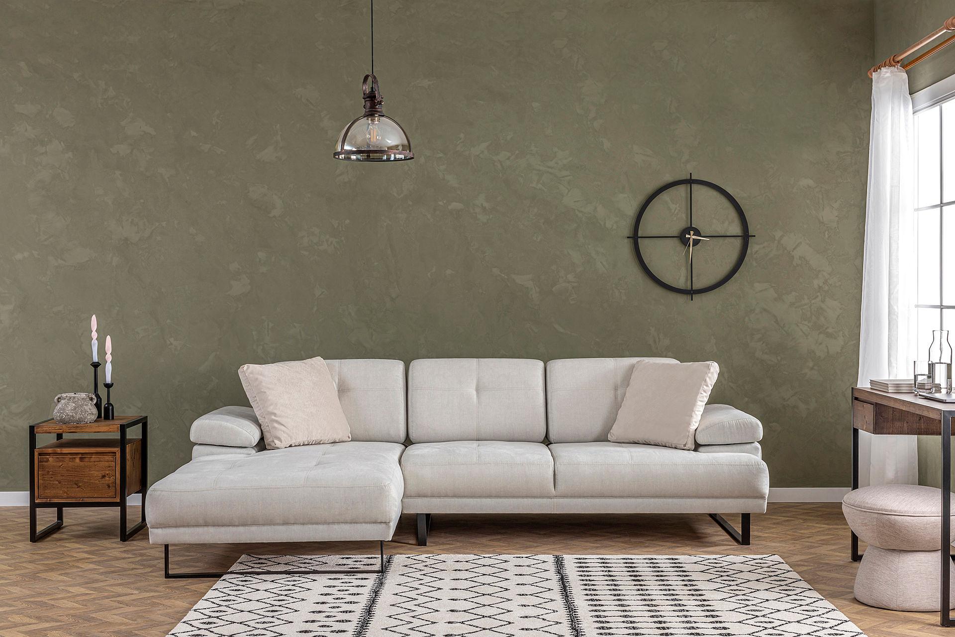 Mustang Sofa L Chaise Lounge Left Beige 0