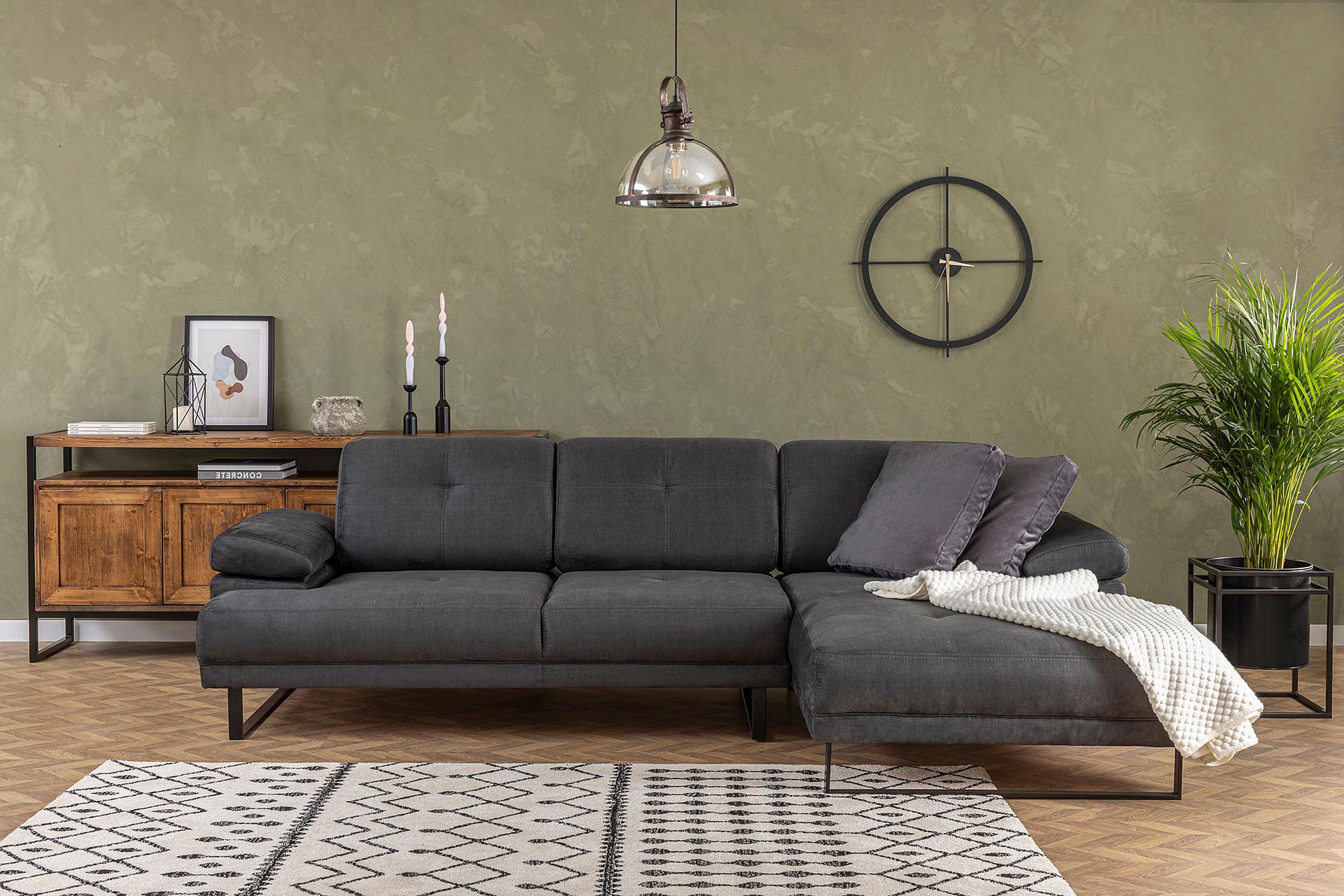 Mustang Sofa L chaise lounge Right Anthracite 0