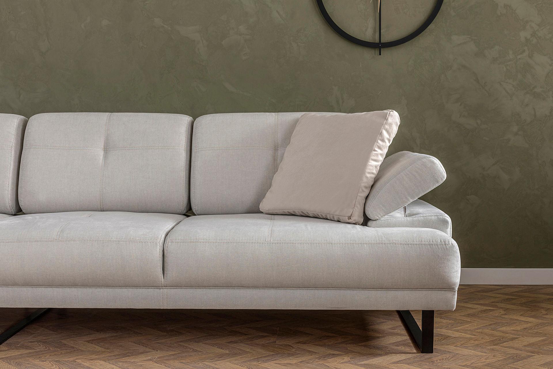 Mustang Sofa L Chaise Lounge Left Beige 8