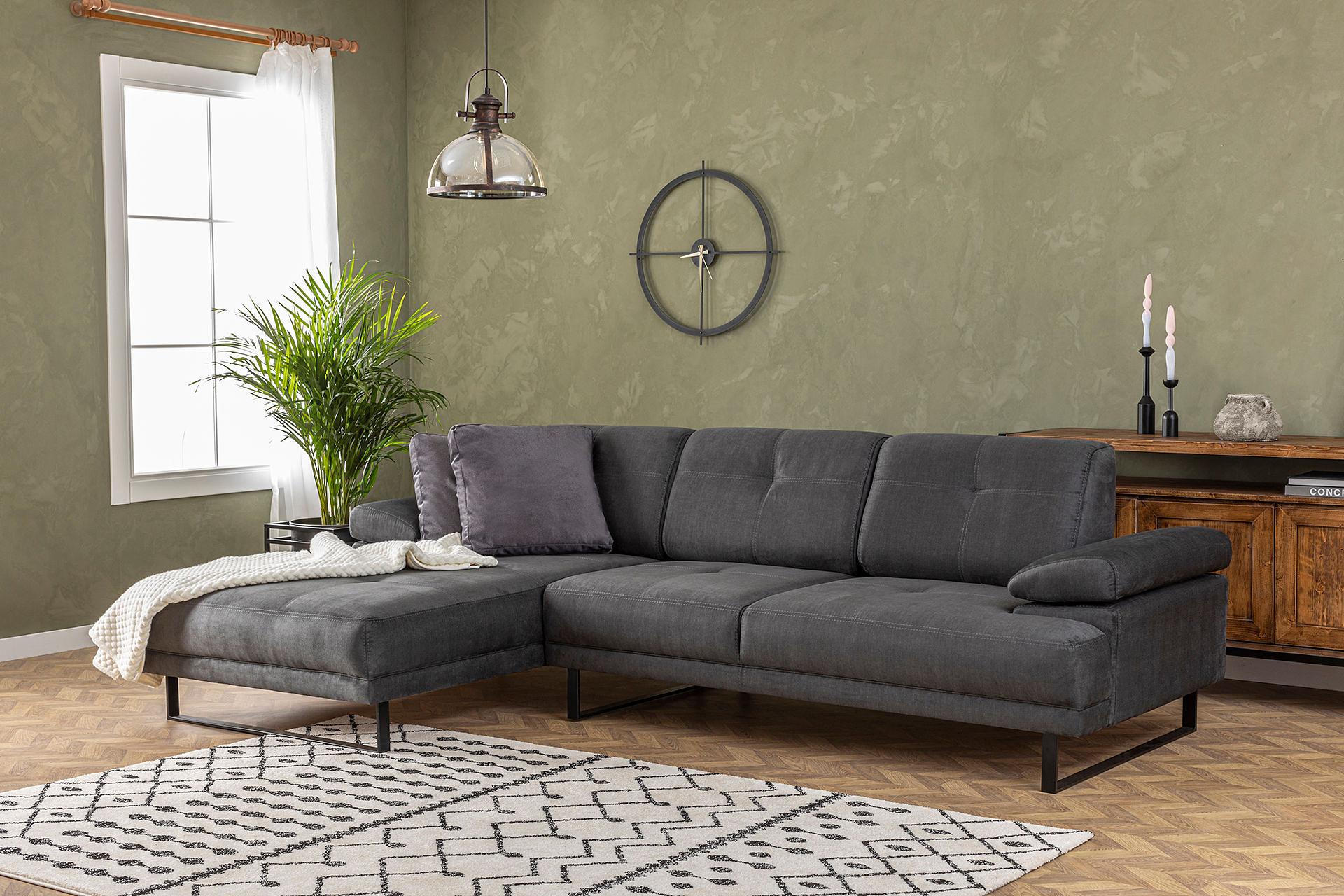 Mustang Sofa L Chaise Lounge Left Anthracite 1