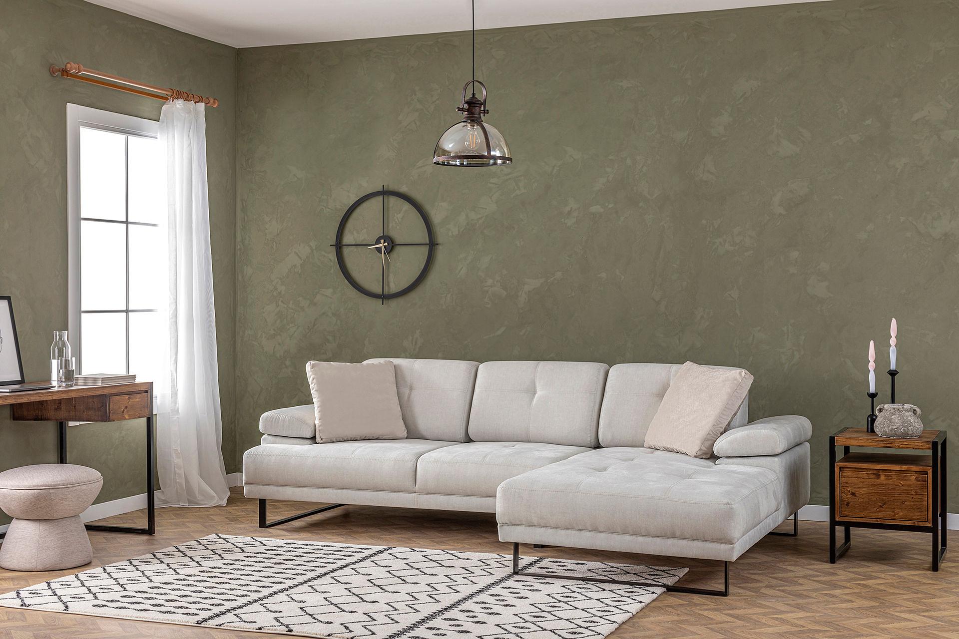 Mustang Sofa L Right Chaise Lounge Beige 1