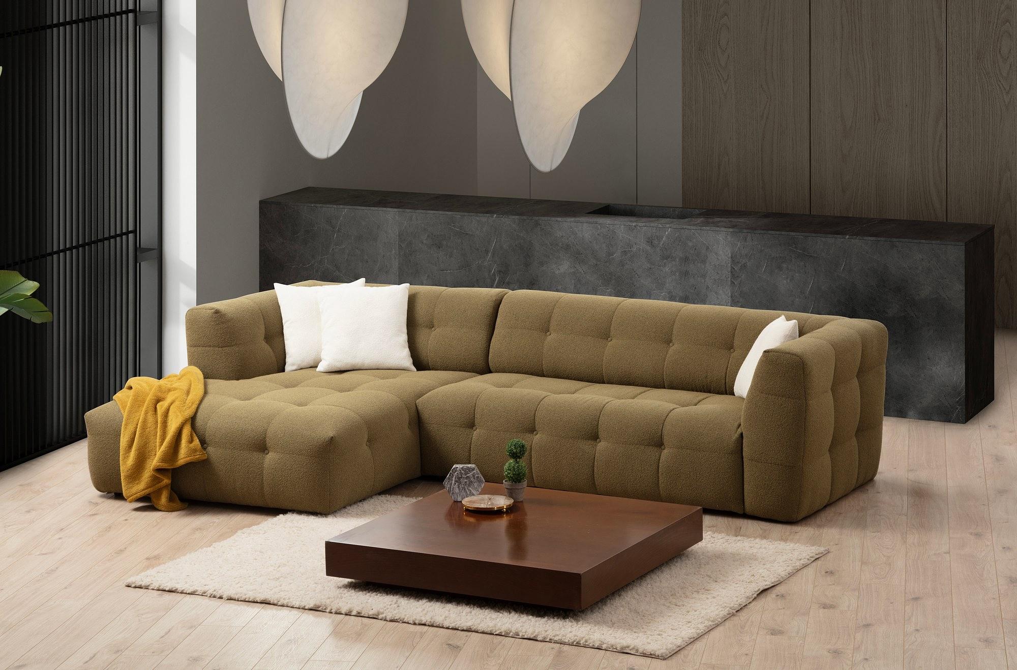 Cady Sofa chaise longue left Khaki 3