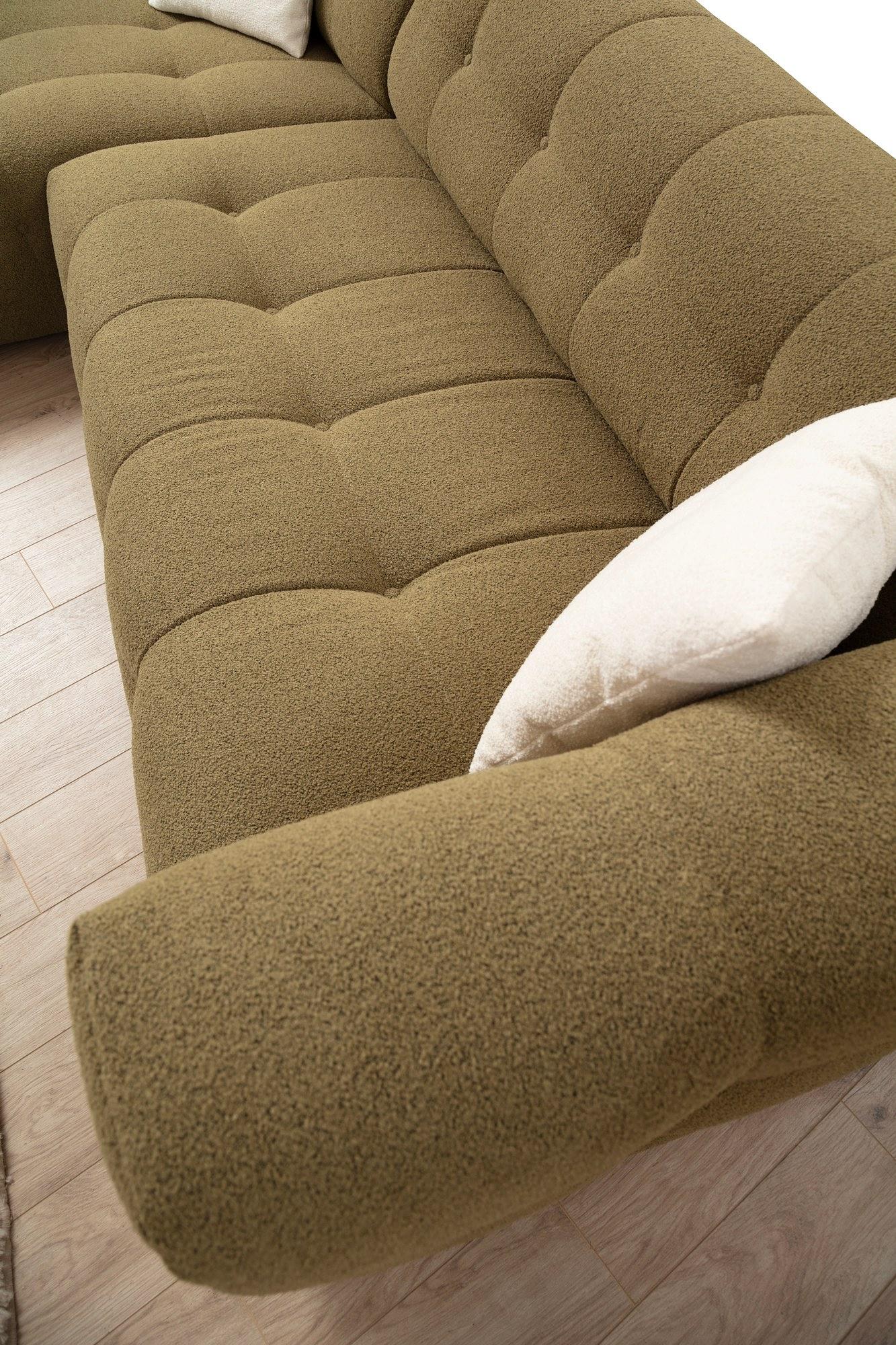 Cady Sofa chaise longue left Khaki 4