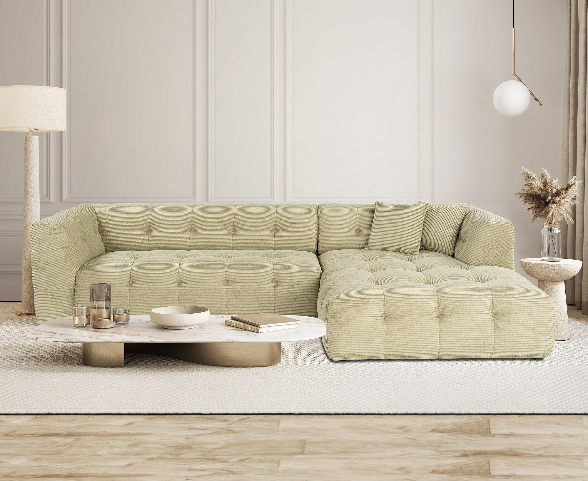 Cady Sofa Chaise Longue Right Light Green 0