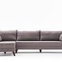 Bella Sofa Chaise Lounge Left Brown 4