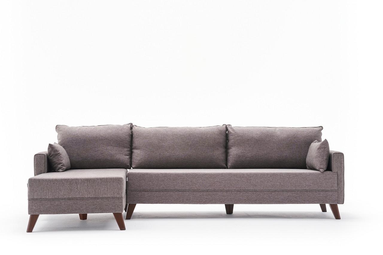Bella Sofa Chaise Lounge Left Brown 4