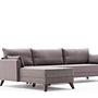 Bella Sofa Chaise Lounge Left Brown 5