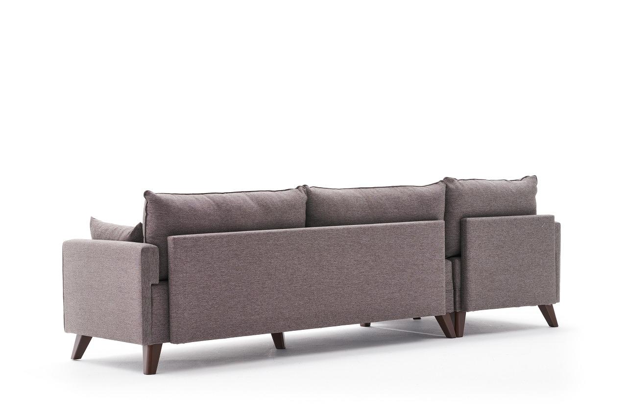 Bella Sofa Chaise Lounge Left Brown 6