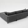 Lima Sofa Chaise Lounge Right Anthracite with golden legs 5