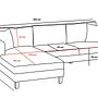 Lima Sofa Chaise Lounge Right Anthracite with golden legs 9
