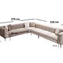 As corner sofa left beige 6