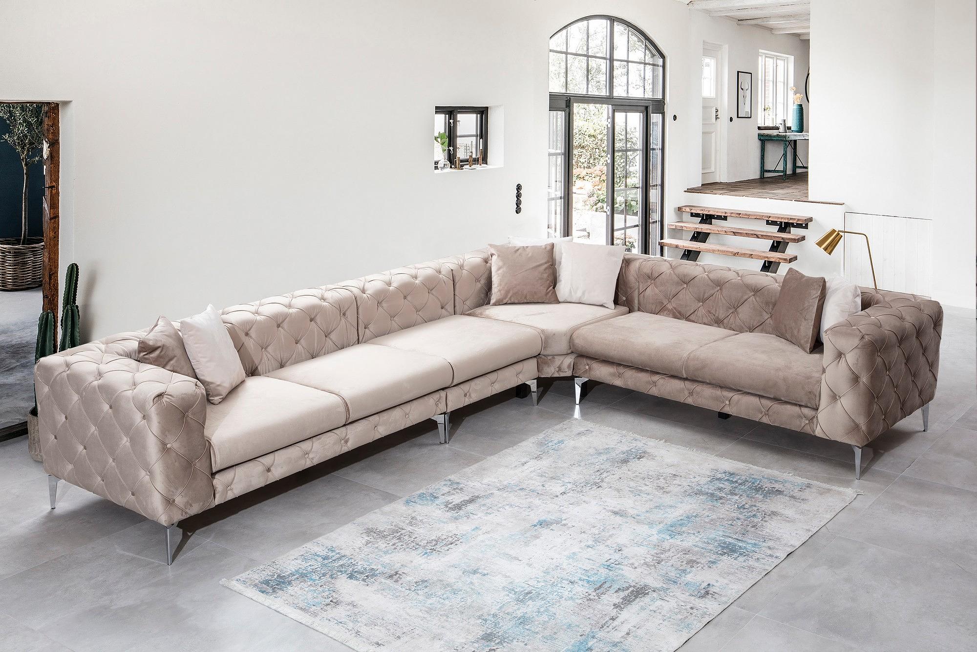 As corner sofa right beige 1