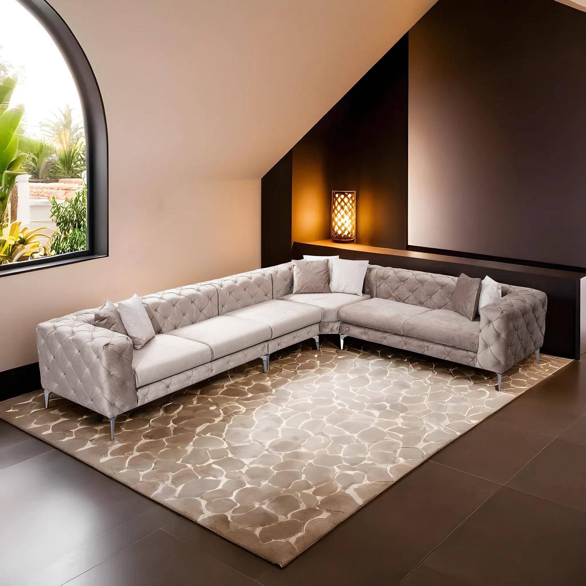 As corner sofa right beige 3